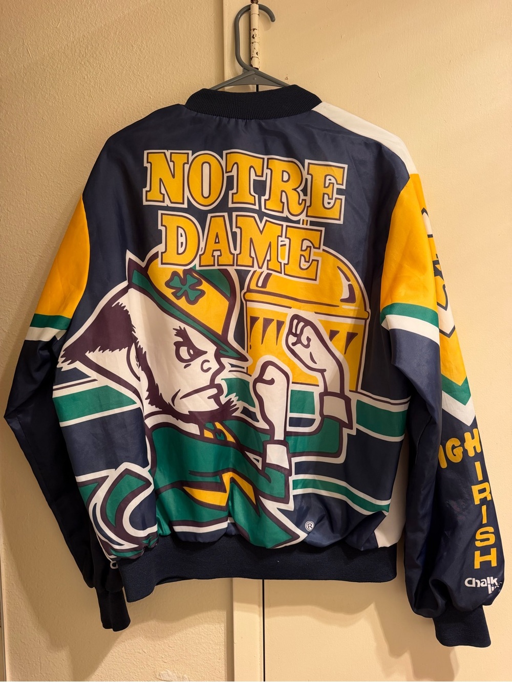 Notre Dame Retro Navy & Gold Varsity Bomber Jacket